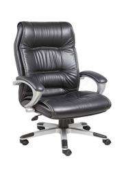 Revolving Black 540 x 570 x 1170 mm Luxurious Bonded Leather Office Chairs_0