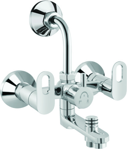 Bright Chrome Finish 3 in 1 Wall Mixer Faucet Ornamix OR15_0
