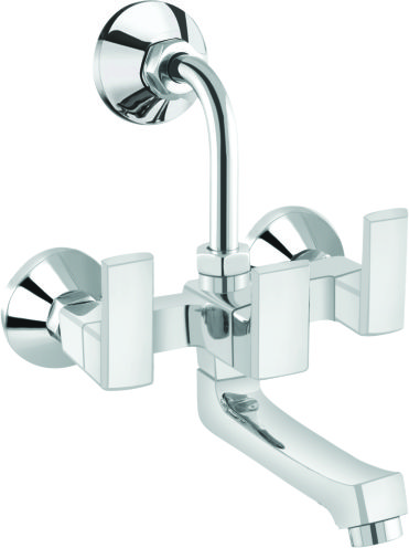 Bright Chrome Finish 2 in 1 Wall Mixer Faucet Silver SL14_0