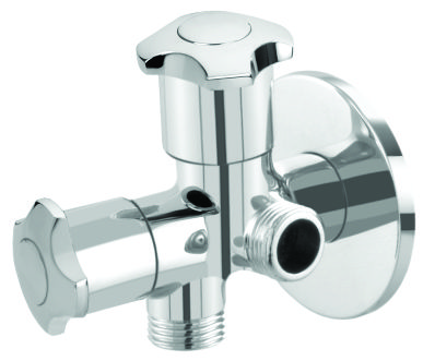 Bright Chrome Finish 2 in 1 Angle Cock Faucet Lotus LO06_0