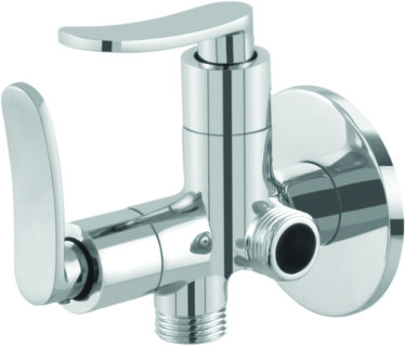 Bright Chrome Finish 2 in 1 Angle Cock Faucet Silk SK06_0