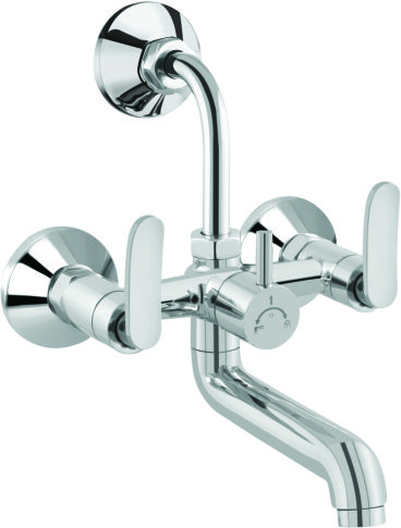 Bright Chrome Finish 2 in 1 Wall Mixer Faucet Silk SK14_0