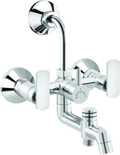 Bright Chrome Finish 3 in 1 Wall Mixer Faucet Antique AT15_0