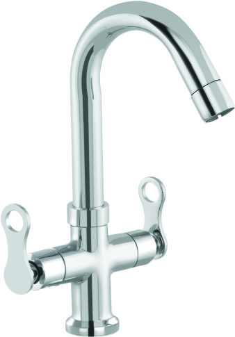Bright Chrome Finish Central Hole Basin Mixer Faucet Platinum PL12_0