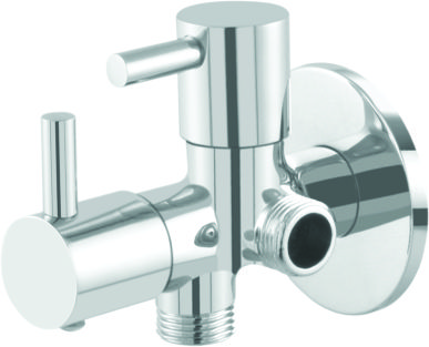 Bright Chrome Finish 2 in 1 Angle Cock Faucet Turbo TU06_0