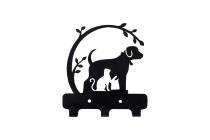 Key Stands Mild Steel 110 x 110 mm 3 Hooks Black_0