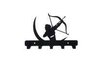 Key Stands Mild Steel 190x110 mm 5 Hooks Black_0