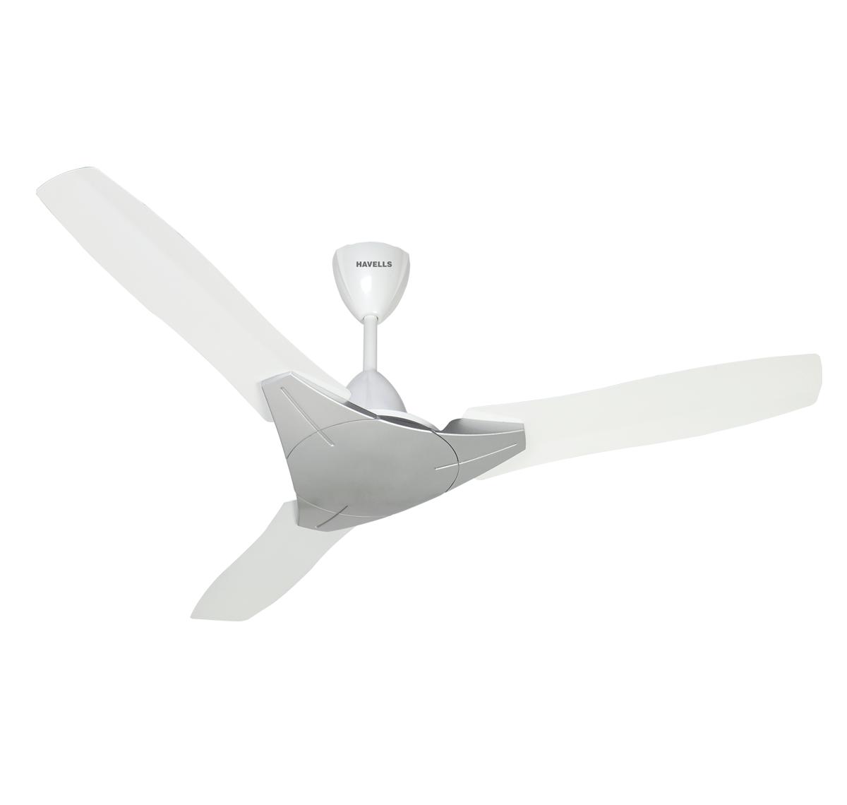 HAVELLS Troika 1200 mm 3 Blades 74 W White and Silver Ceiling Fans_0