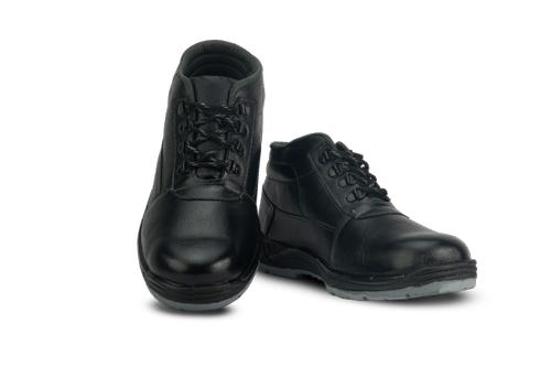 TEKTRON CAPTAIN High Ankle Pure Grain Buffalo Leather Steel Toe Safety Shoes Black_0