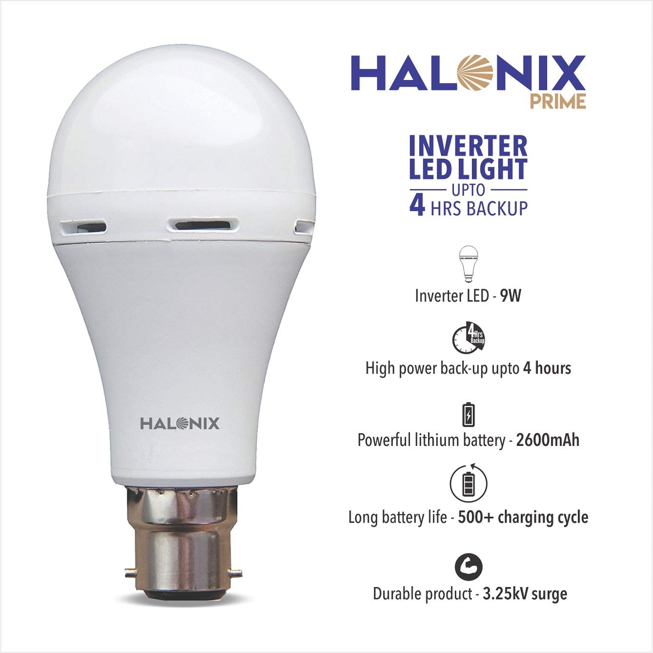 HALONIX 9 W White B22 1 piece LED Bulbs_2