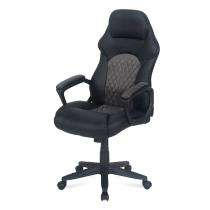 Nilkamal Revolving Black 710 x 1240 x 710 mm Leatherette Office Chairs_0