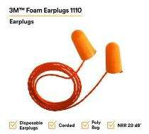 3M Polyurethane Earplugs M Corded 1110_0