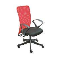 GeeKen Revolving Black and Red 985 x 635 x 605 mm Mesh Office Chairs_0