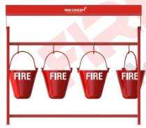 FIRE CONCEPT Four Bucket Fire Bucket Stand_0