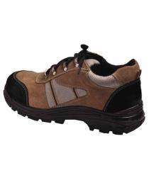 Hisase PVC Rubber Toe Safety Shoes Black and Brown_0