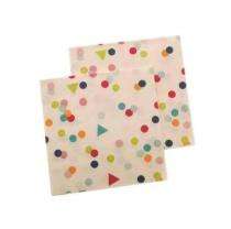 Printed Paper Restaurant Napkins 3 x 3 Inch Multi Colour_0