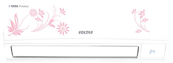 VOLTAS 1 ton Split Inverter 4502551-124 VDZX -Floral 4 Star White Room Air Conditioner_0