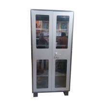 Glass Door Book Shelf Steel, Metal Bookshelf_0