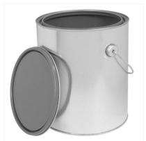 Metal 1 L Cylindrical Silver Packaging Cans_0