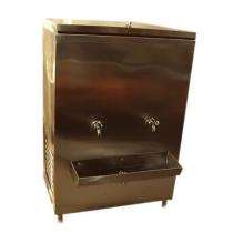 150 Litres Water Cooler 2 Faucets Brown_0