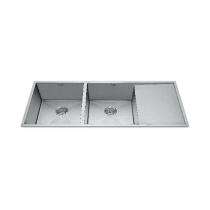 Hindware Stainless Steel Kitchen Sink Double Bowl FEDERICO 1295x485x228 mm_0