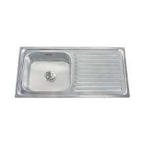 Hindware Stainless Steel Kitchen Sink Single Bowl PLATINO 813x508x203 mm_0