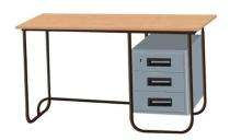 Counter Office Tables Brown Stainless Steel_0