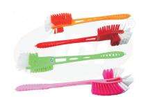 Abi Filament PP Long Life Long Toilet Cleaning Brush Plastic Handle Orange, Red, Green, Pink_0