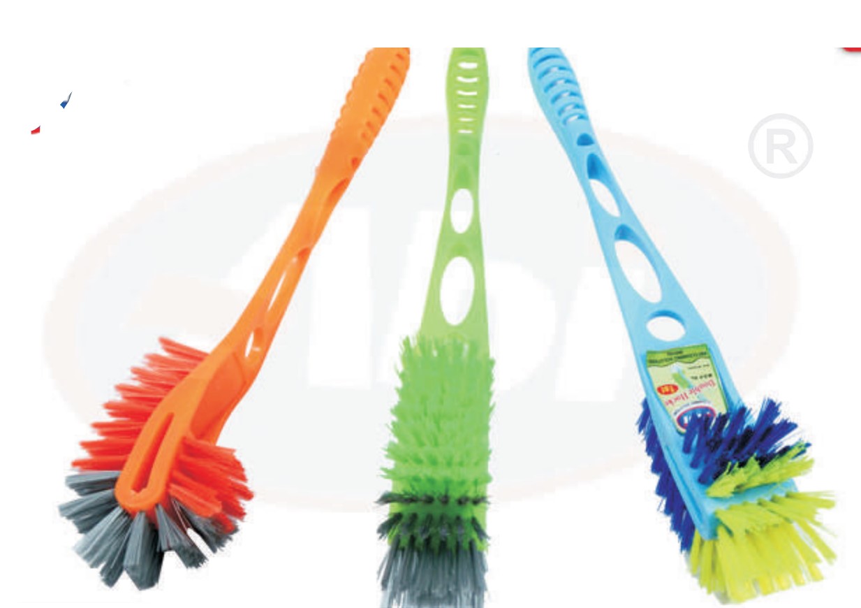 Abi Filament PP Opera Big 1st Toilet Cleaning Brush Plastic Handle Orange, Green, Blue_0