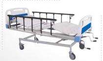 OM Medicare OM-106 Mechanical Fixed Height 3 KEY ICU Bed M.S Tube 210Lx90Wx60H CM_0