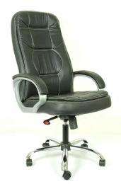 Home Texa Revolving Black 1260 x 570 x 540 mm Leather Office Chairs_0