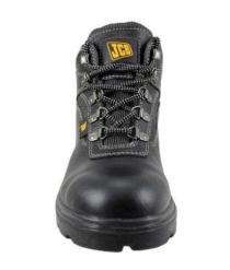 JCB Excavator Leather Steel Toe Safety Shoes Black_0