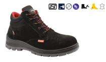 BLACK STEEL BS9043 SL Suede Leather Steel Toe Safety Shoes Black_0