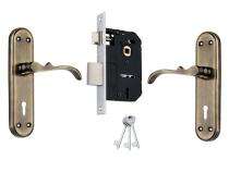 DUKE SS, Brass and Mild Steel Lever Combination Key & Latch Door Locks MH604BAKY_0