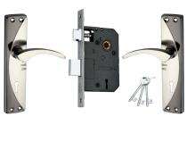 DUKE SS, Brass and Mild Steel Lever Combination Key & Latch Door Locks MH605BSKY_0