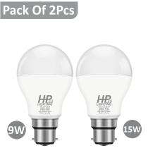 HP LED LIGHTING 9, 15 W Cool White B22 2 piece LED Bulbs_0
