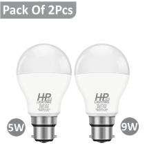 HP LED LIGHTING 5, 9 W Cool White B22 2 piece LED Bulbs_0