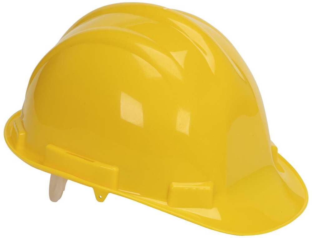 Plastic Yellow Air Ventilated Safety Helmets_0