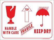 BLMC Sticker Paper Self Adhesive Label 100 x 50 mm Red_0