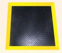 Samrat Polymers Floor Mats Anti-Fatigue Natural Rubber (3 x 3) ft x 10 mm Black_0