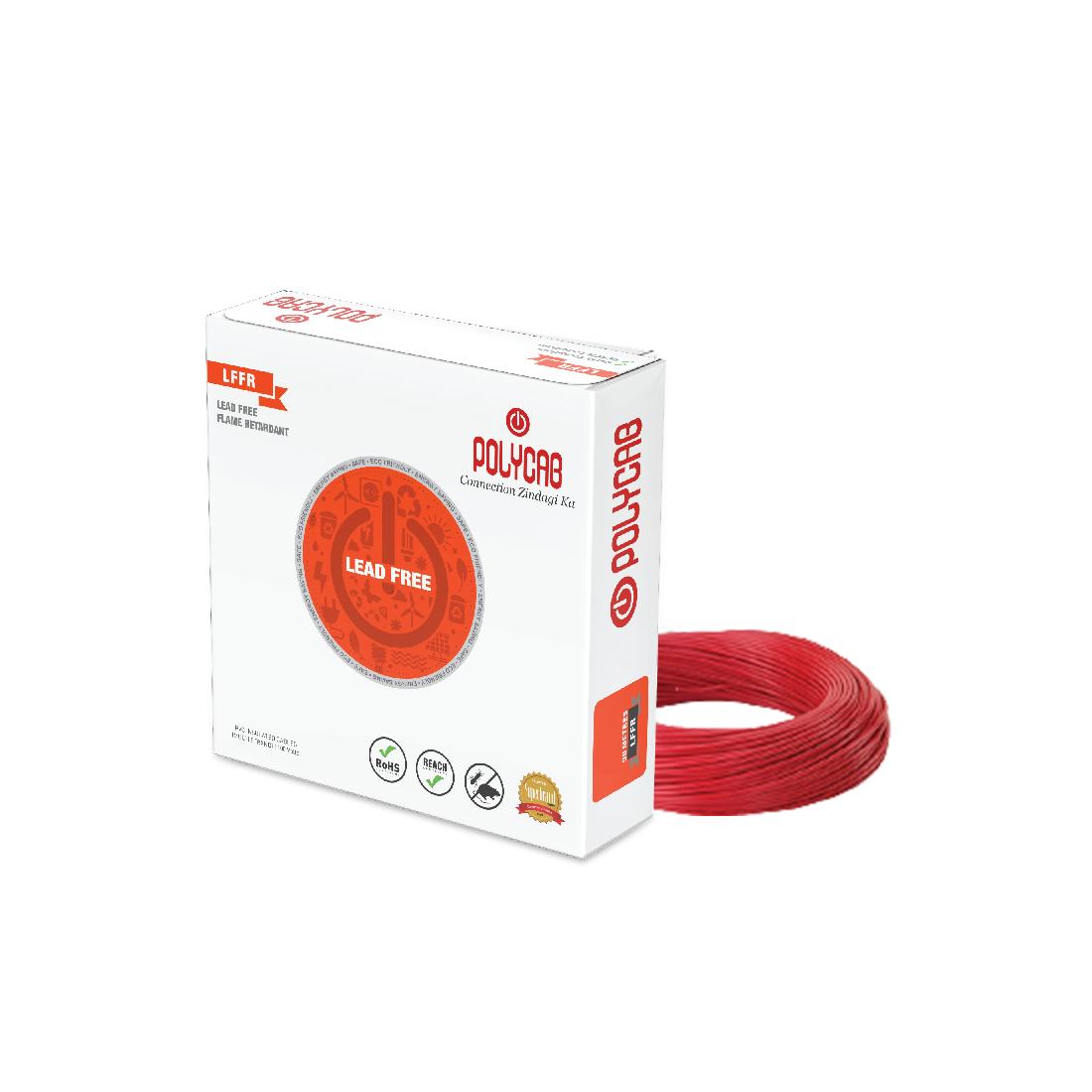 Polycab 1.5 sqmm Stranded Electric Wire Red 90 m_4