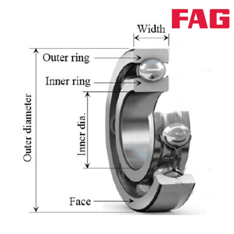 FAG 608-2RS Ball Bearings Natural Rubber, Steel_2
