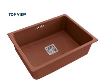 ESPERA GRANITE Kitchen Sink Single Bowl FLATRON 21X18X8 Inch_0