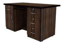 GLOBAL SOLUTIONS Executive Office Tables Brown Wooden_0