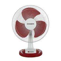 400 mm White and Maroon Table Fan_0