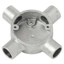 20 mm Surface, Wall Mounted 4 Way Intersection Junction Boxes_0