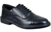 CG Leather Plain Toe Safety Shoes Black_0
