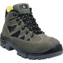 DELTAPLUS AURIBEAU3 S1P SRC Split Suede Leather Plain Toe Safety Shoes Black and Green_0