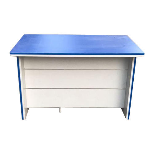 Reception Office Tables White, Blue Wooden_0