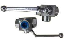 0.25 inch Three Way Manual Carbon Steel Ball Valves Threaded BSPT_0